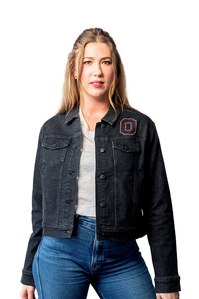 CRYSTAL DENIM JACKET - The Ohio State Univ.