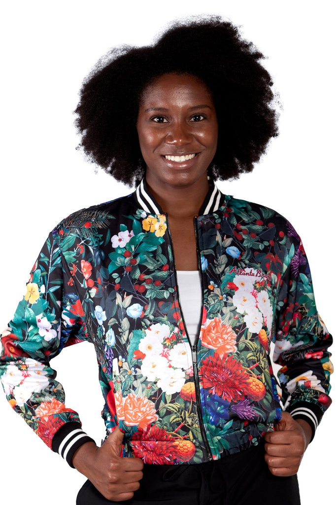 FLORAL BOMBER JACKET - Atlanta Braves